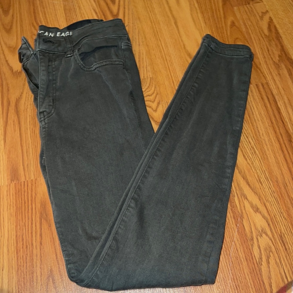 Green hi-rise jegging